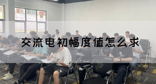 【交流电】交流电初幅度值怎么求