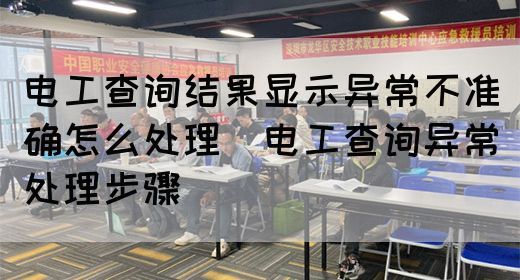 电工查询结果显示异常不准确怎么处理（电工查询异常处理步骤）(图1)