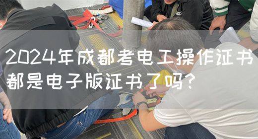 2024年成都考电工操作证书都是电子版证书了吗？